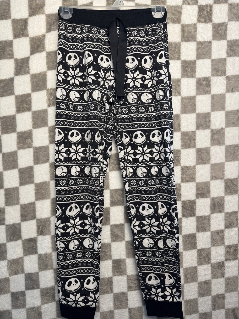 Nightmare Before Christmas Women’s Black & White Jack PJ Pajama Pants  Disney S